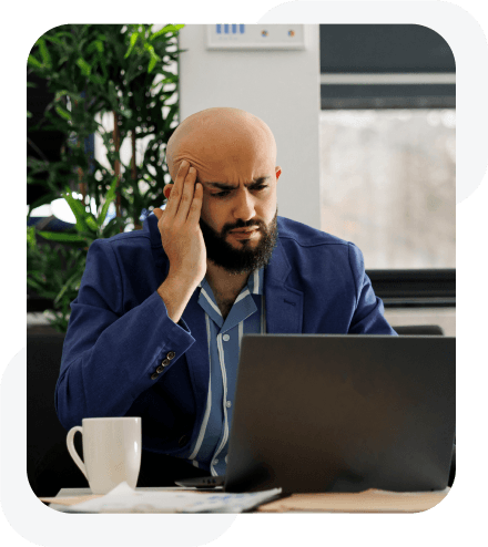 Executive Manager Suffering from Migraine